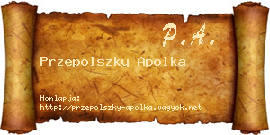 Przepolszky Apolka névjegykártya